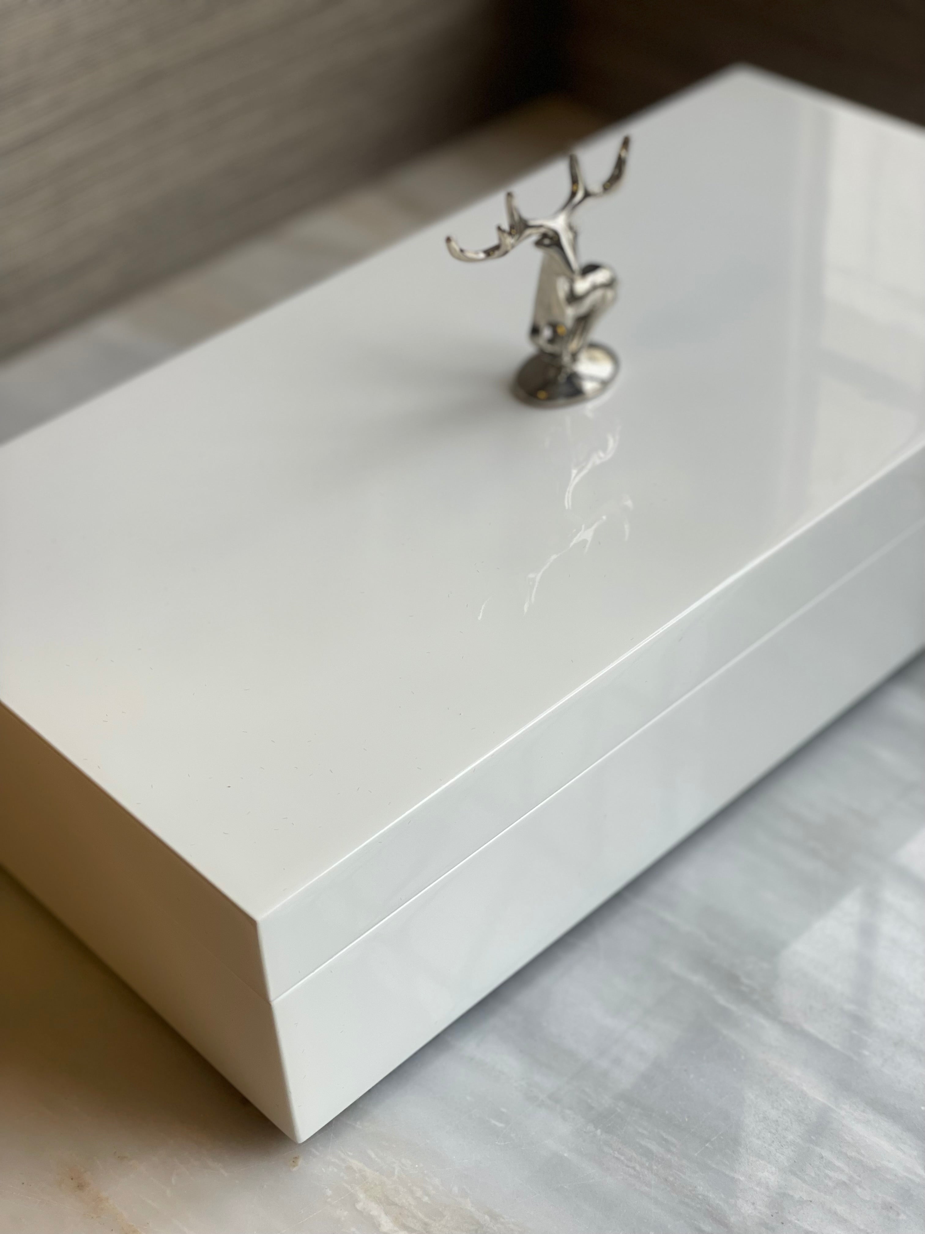 Deer Jewellery Box (White)