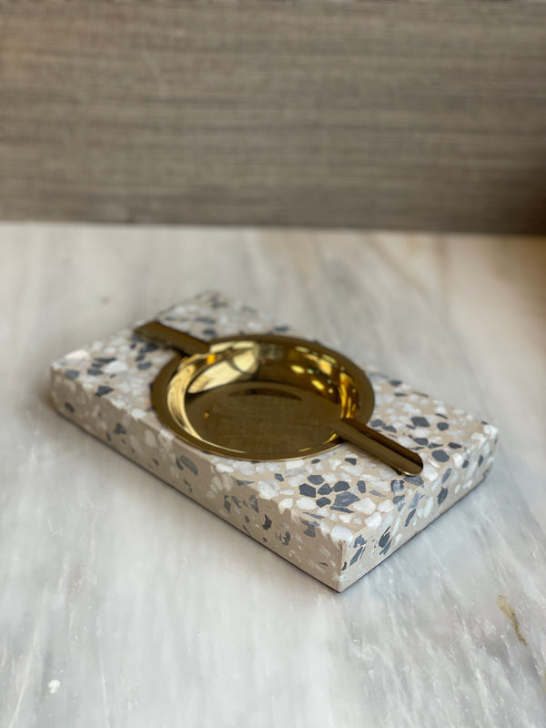 Mosaic Ash Tray Beige