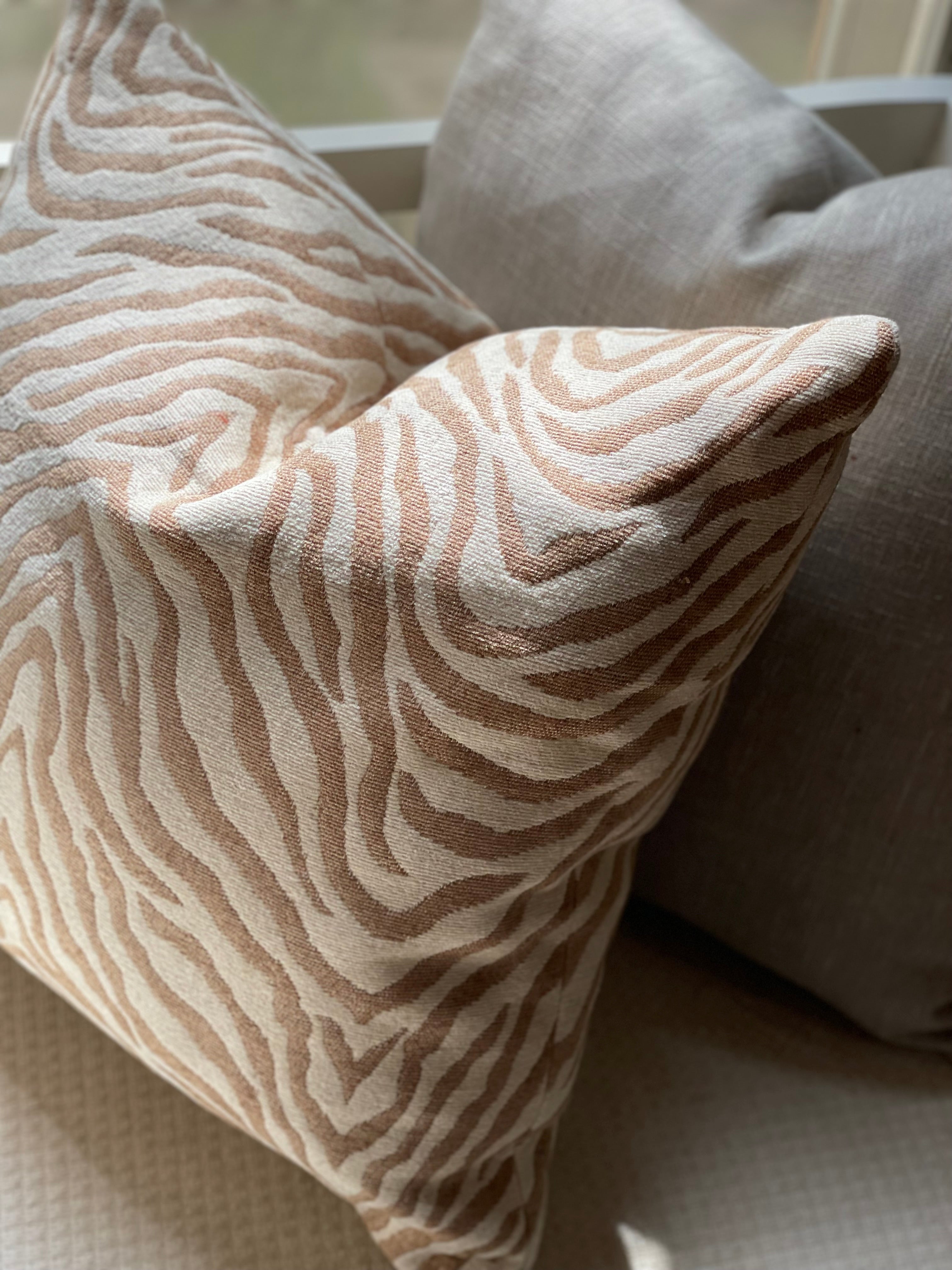 Zebra Cushion (Beige)