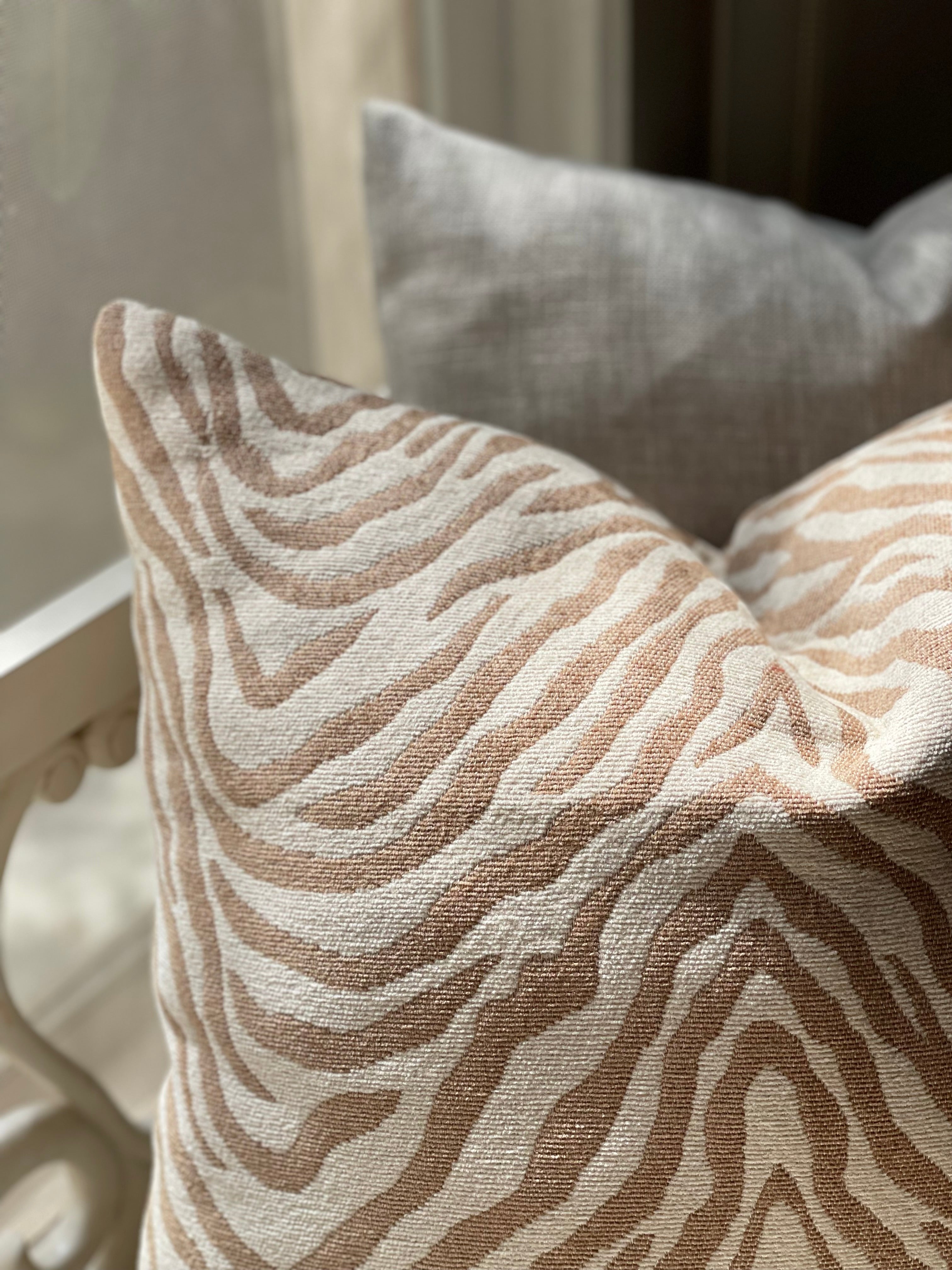 Zebra Cushion (Beige)