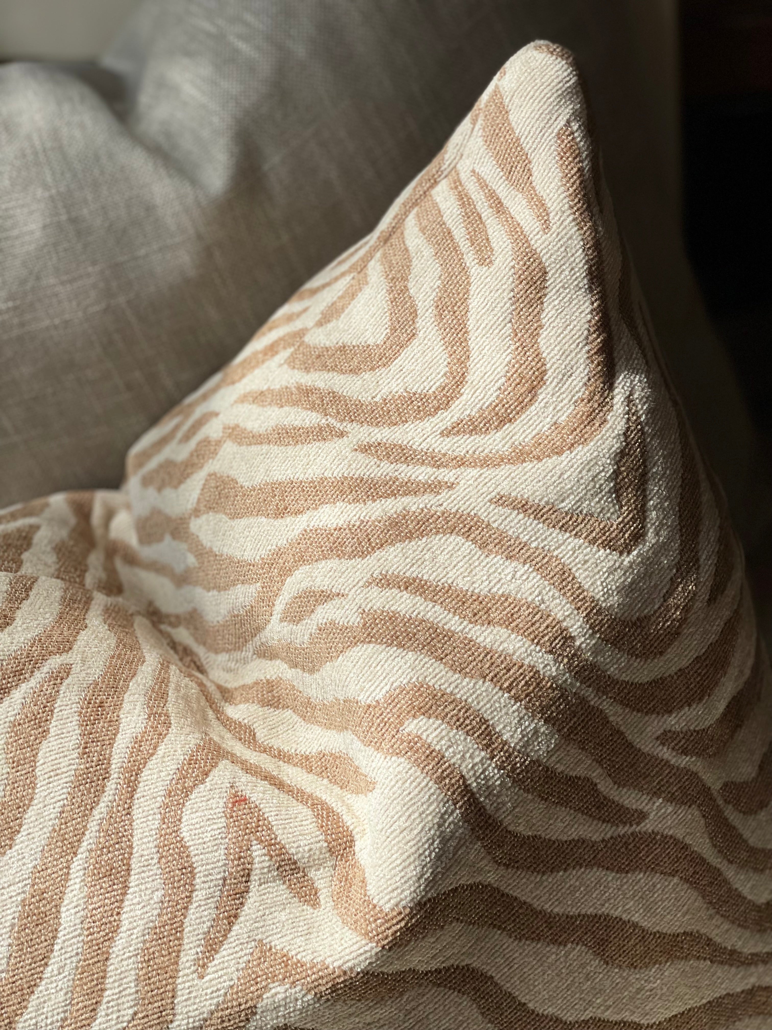 Zebra Cushion (Beige)