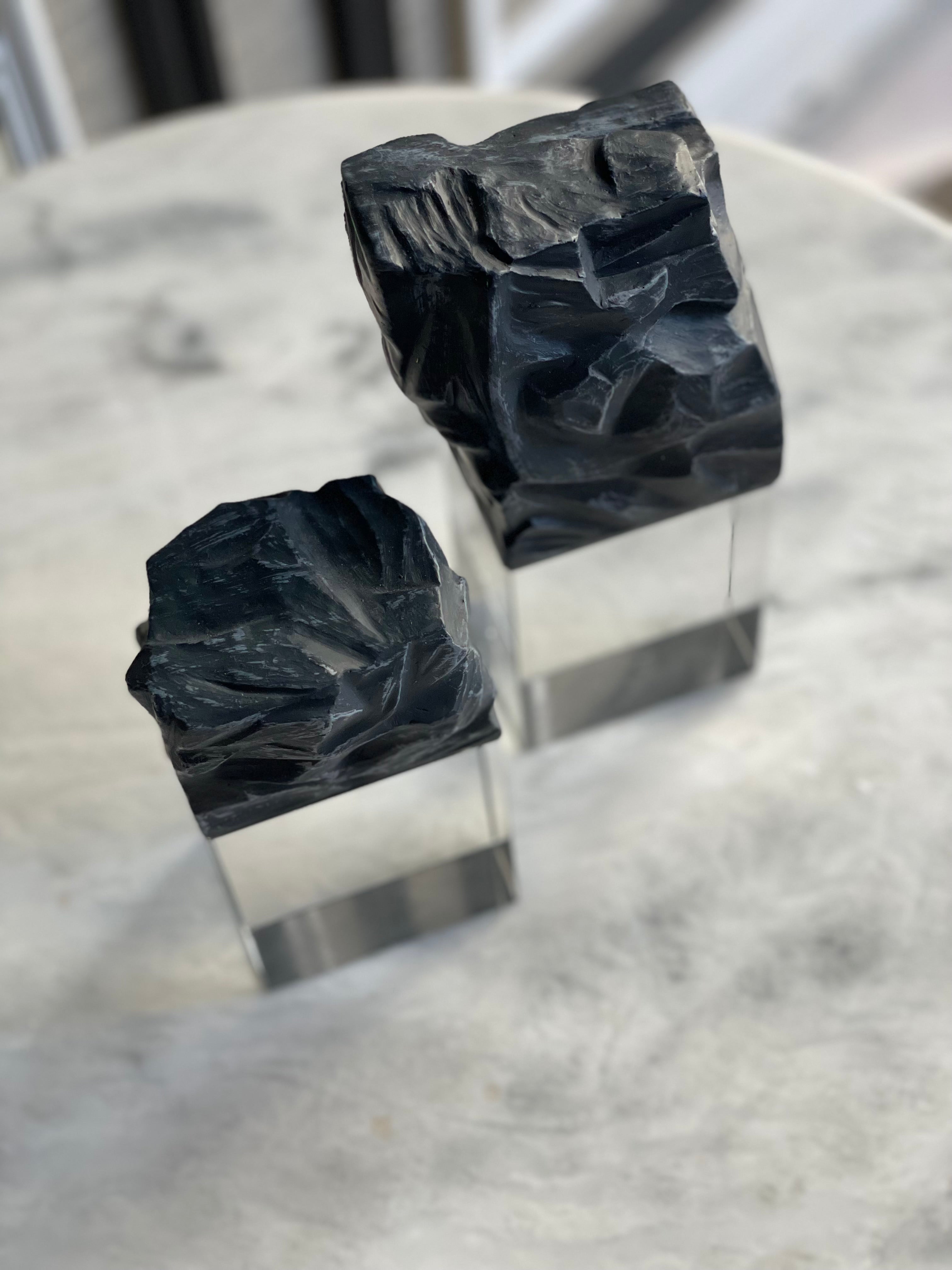 Black Stone with Acrylic Base (Large)