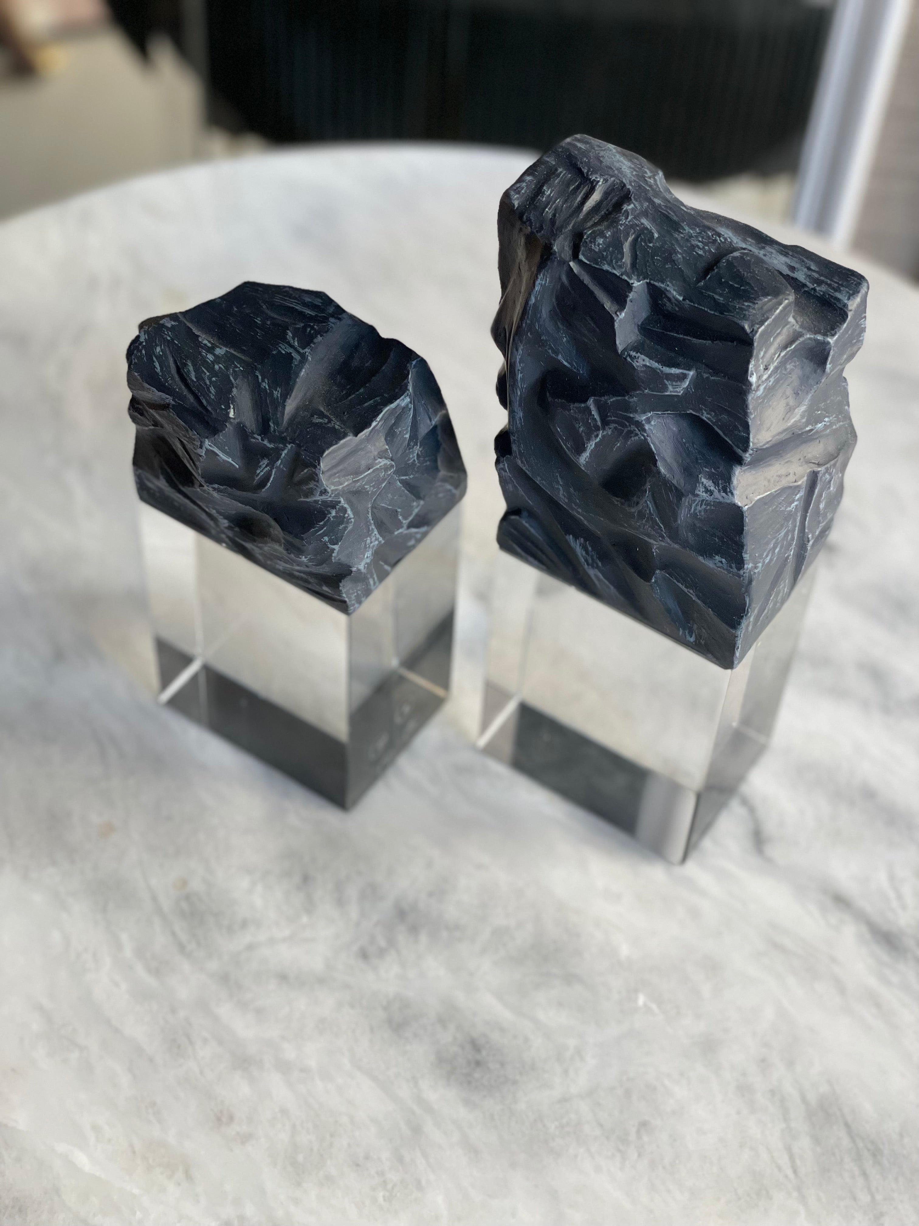 Black Stone with Acrylic Base (Large)